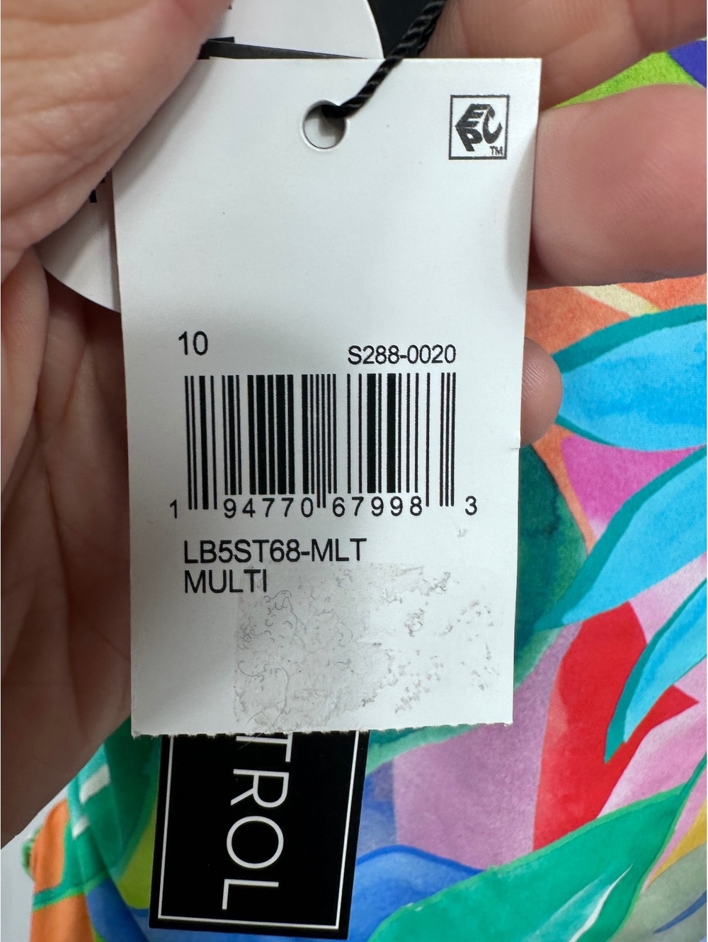 La Blanca Women's Multi Color Floral Tankini Top Size 10 - Picture 6 of 7
